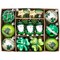 St Patricks Day Decorations Shamrock Tree Ornament,30pcs Hanging Ball Ornament Gnome Decor for Irish Festival, Good Luck Clover Emerald Green Gold Christmas Ball for Party Home Spring
